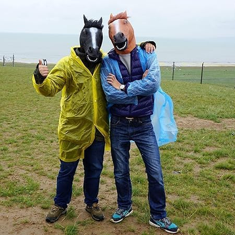 Horse Mask Party Dress up Horse Head Masks for Adults Men Masquerade (Black,1Pcs) image number 4