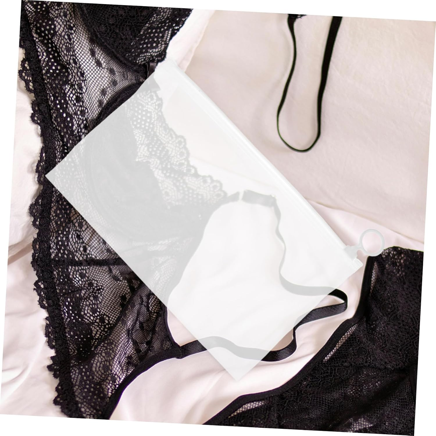 Hohopeti 50Pcs Small Zippered Makeup Bags for Women Frosted Pouches for Organizing Cosmetics and Underwear Lightweight Travel Friendly Design for Quick Access and Stylish Storage image number 2