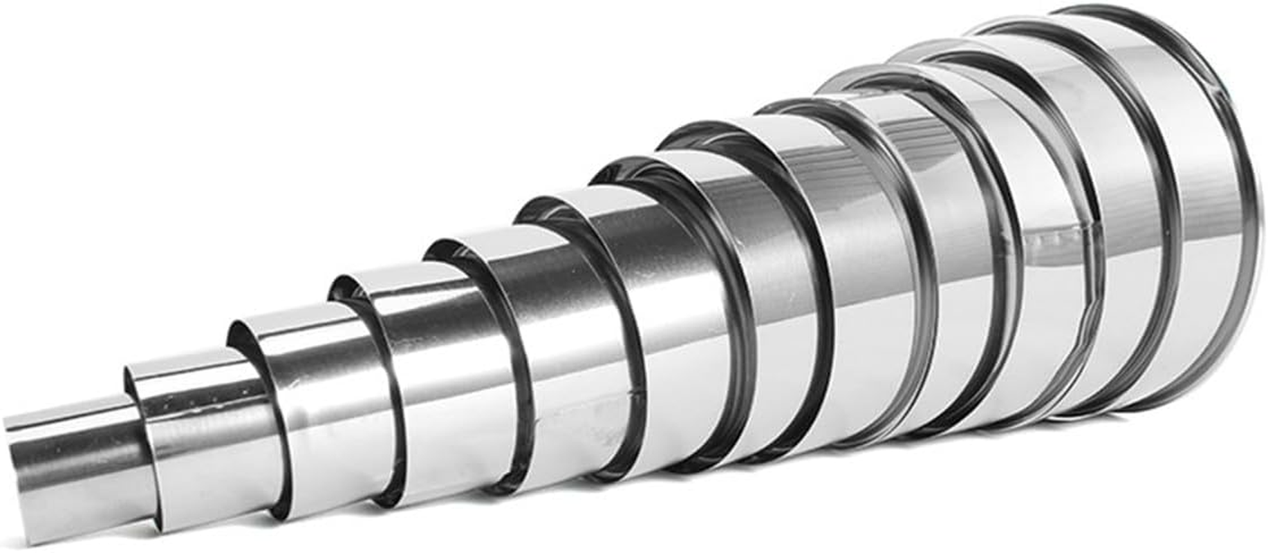 11 Pcs Cookie Cutters,Circle Cutter,Crumpet Rings,Stainless Steel Circle Cookie Cutters Set,Pastry Cutters in Graduated Sizes for Donut and Scone(11 Pack Round) image number 5