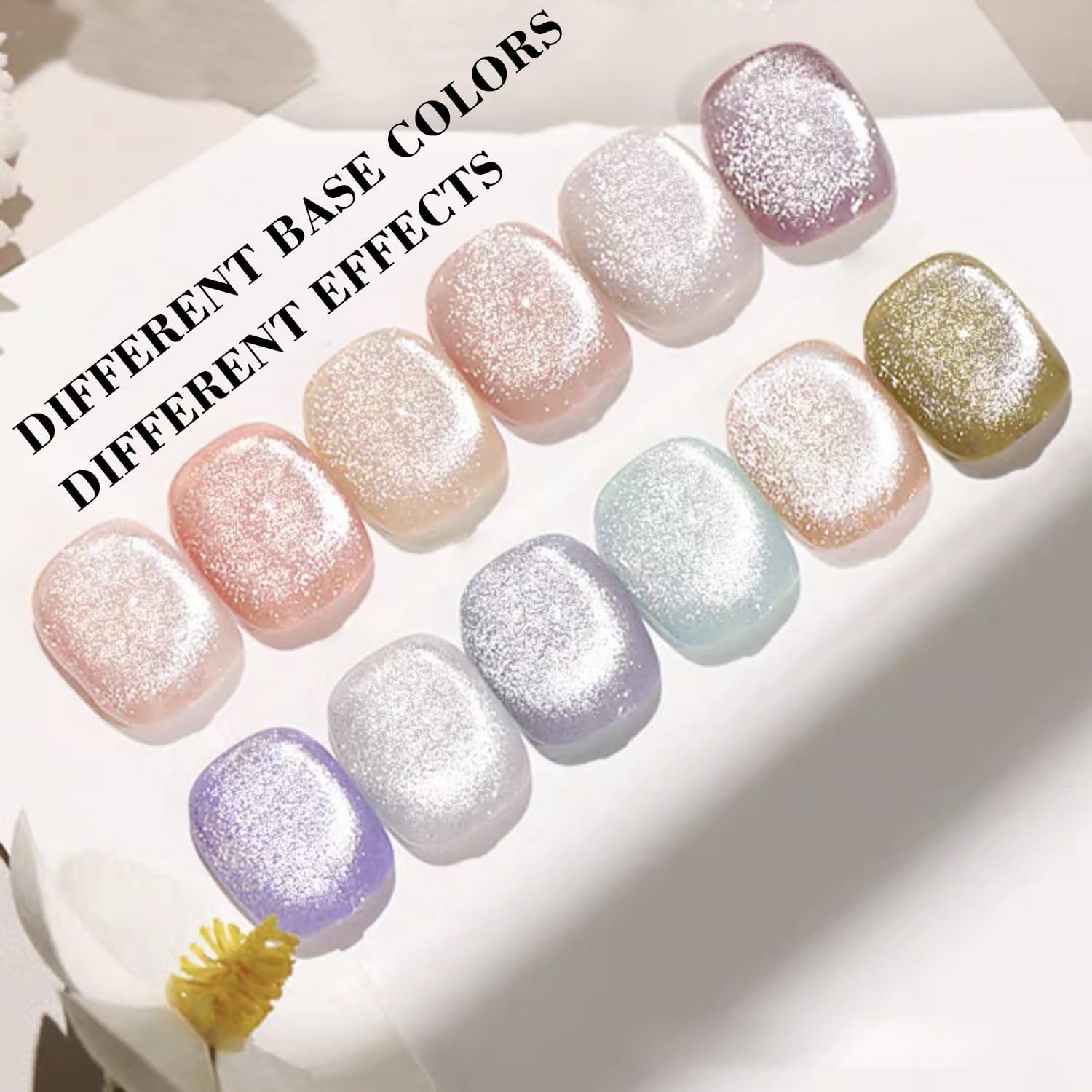 Vishine 16Ml Cat Eye Gel Nail Polish &ndash; Silver Glitter Holographic Gel, Reflective Translucent UV Gel, Crystal Shade (H001) image number 4