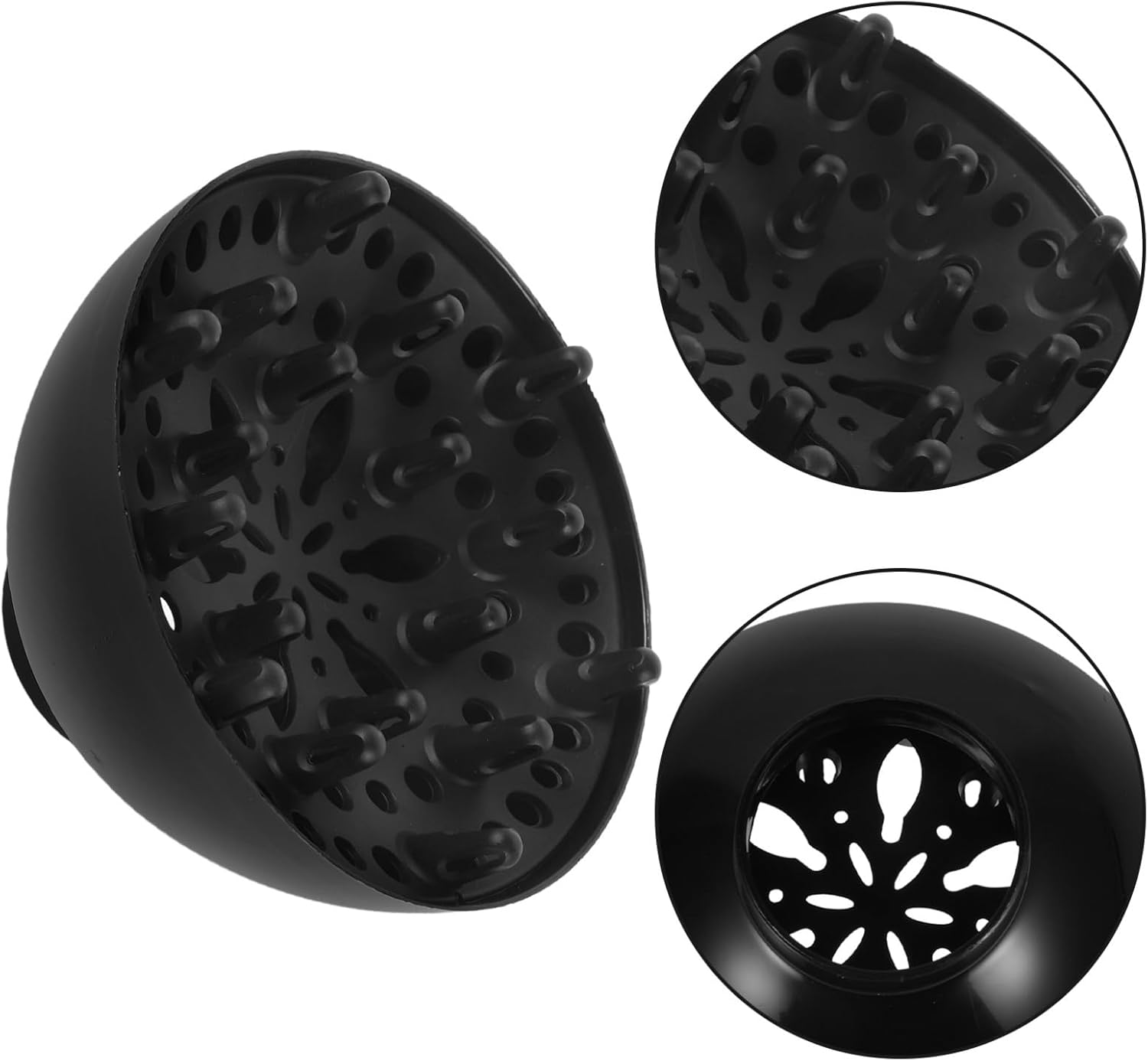 BAZEITFLOW 2Pcs Universal Hair Dryer Diffuser Nozzle Attachments for 4-4.8Cm Nozzle Size for Curly and Wavy Hair Styling image number 2