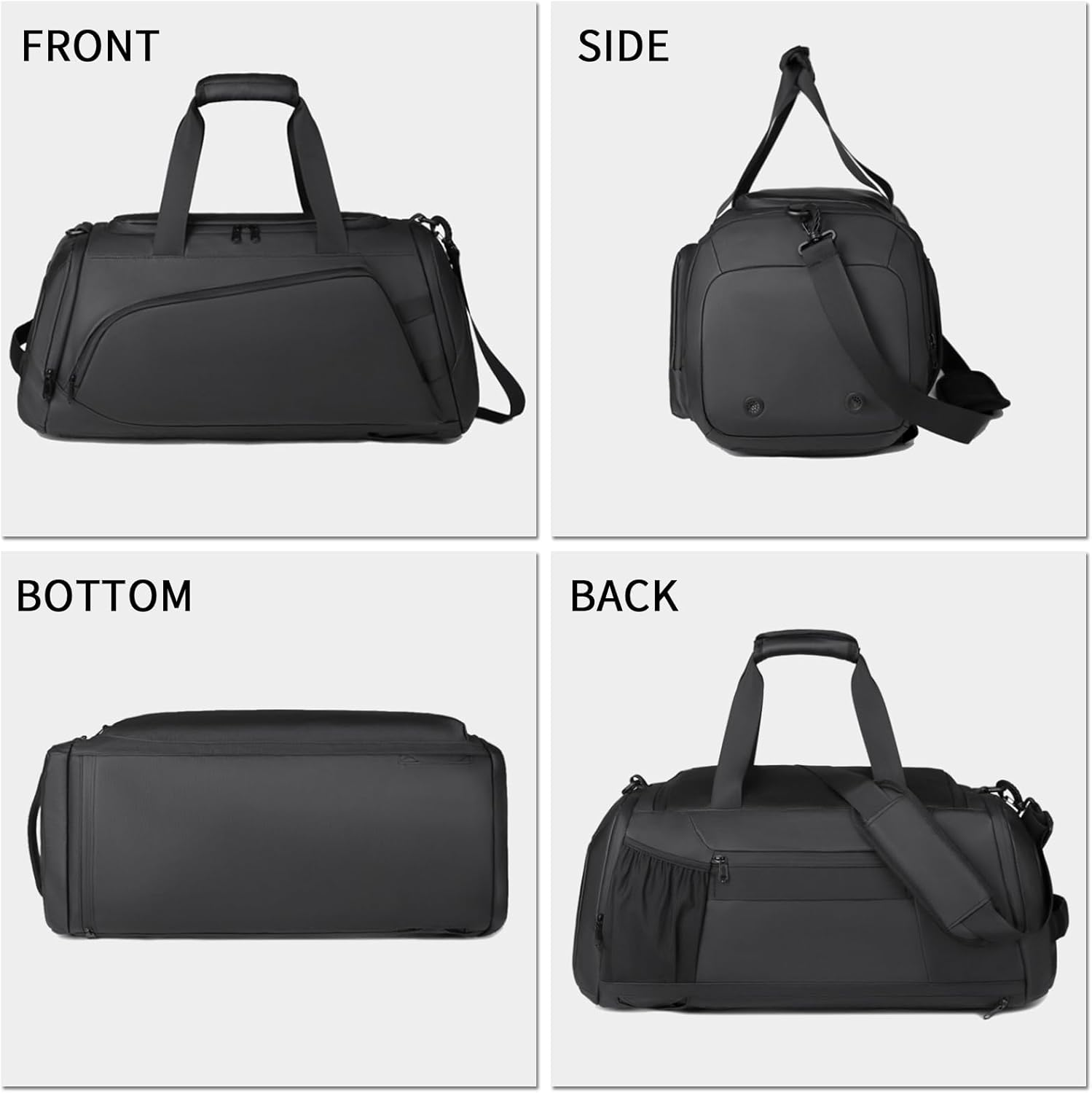 45L Large Gym Bag Sport Duffle Backpack for Men Women, Water Resistant Fitness Sport Tote Bags Travel Weekend Overnight Carry on Bag with Shoe & Wet & Insulation Pocket & Laptop Compartment image number 3