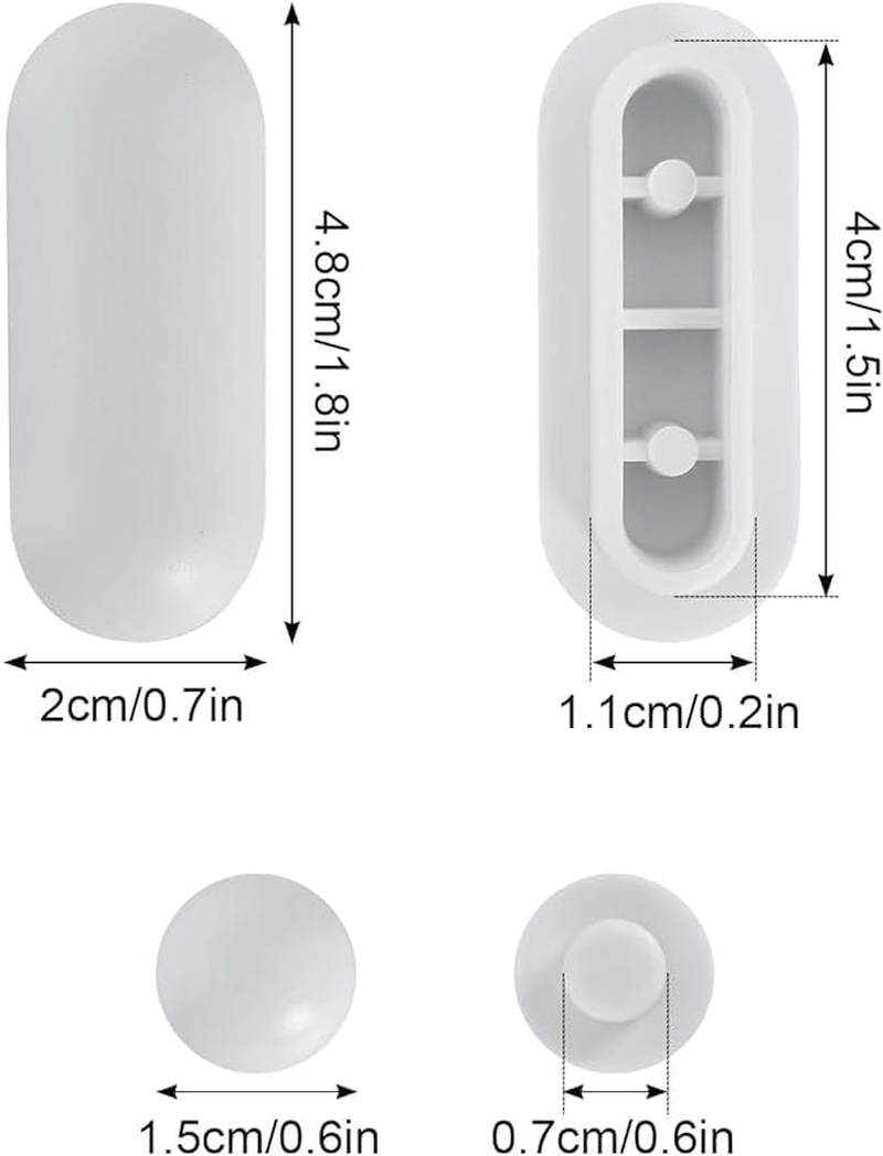 20Pack Toilet WC Seat Buffer Set, Standard Universal Toilet Seat Buffer, Toilet Seat Bumpers, Noise Dampening Bumpers Gasket Toilet Seat Replacement Cushioning Pads for Home Hotel Bathroom (White) image number 6