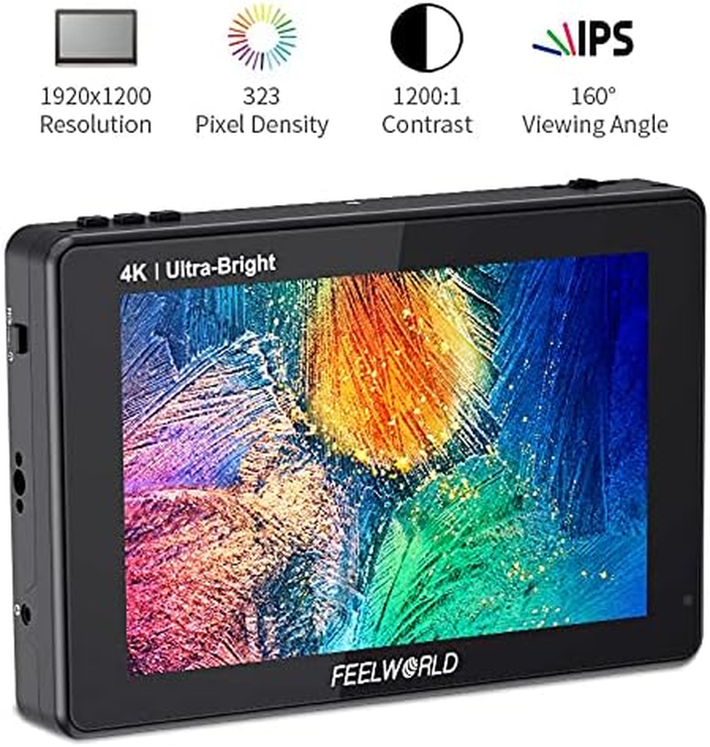 FEELWORLD LUT7 Pro 7 Inch Camera Field Monitor 2200Nit Touch Screen 1920 * 1200 4K HDMI IPS Panel 3D LUT image number 2