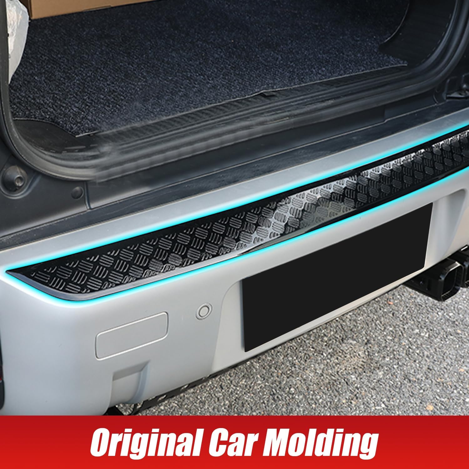 Rear Bumper ABS Black Body Anti-Scratch Protection Cover Trim Kit Compatible with 2020-2025 Land Rover Defender 110 130 Decoration Armor Sticker Trim Exterior Accessories