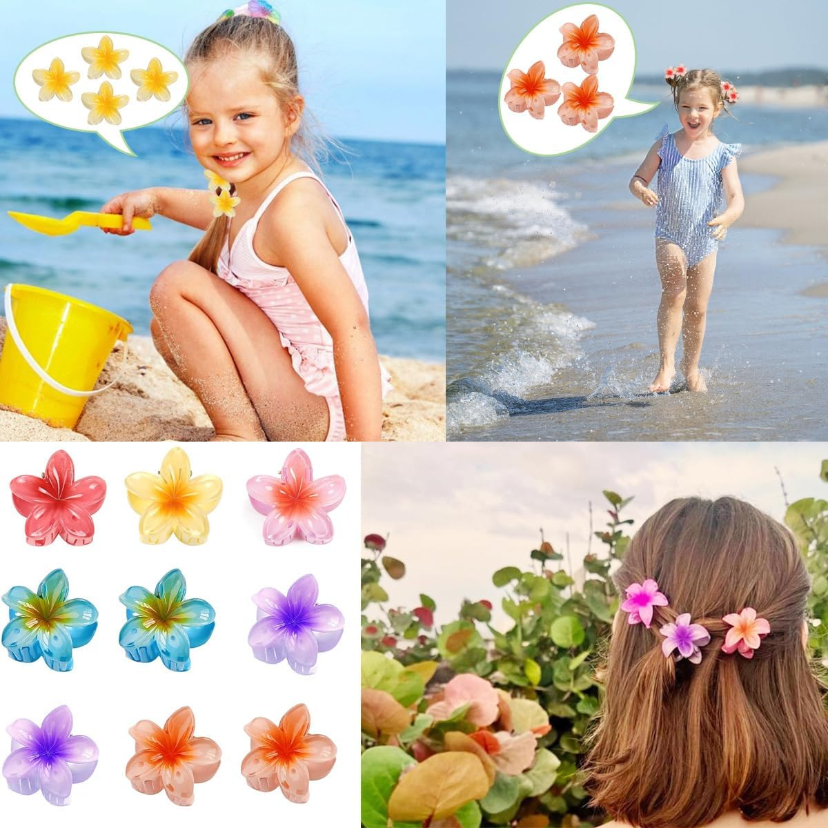 Onlvmyur Pack of 18 Flower Hair Clips Small 3 Cm Flower Hair Clips Cute Flower Clips Hair for Women Girls Medium and Thin Hair Styling Accessories image number 2