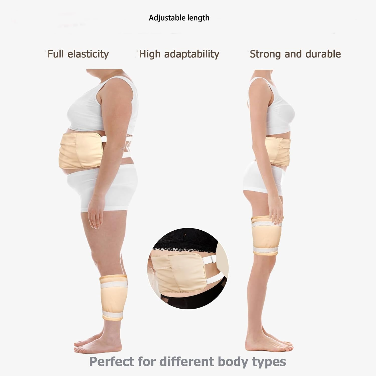 Castor Oil Pack Wrap, Reusable and Washable Organic Cotton Castor Oil Wrap Waist and Neck, with Adjustable Straps for Liver, Stomach, Constipation, Comfortable Fit for Women and Men (Without Oil) image number 2