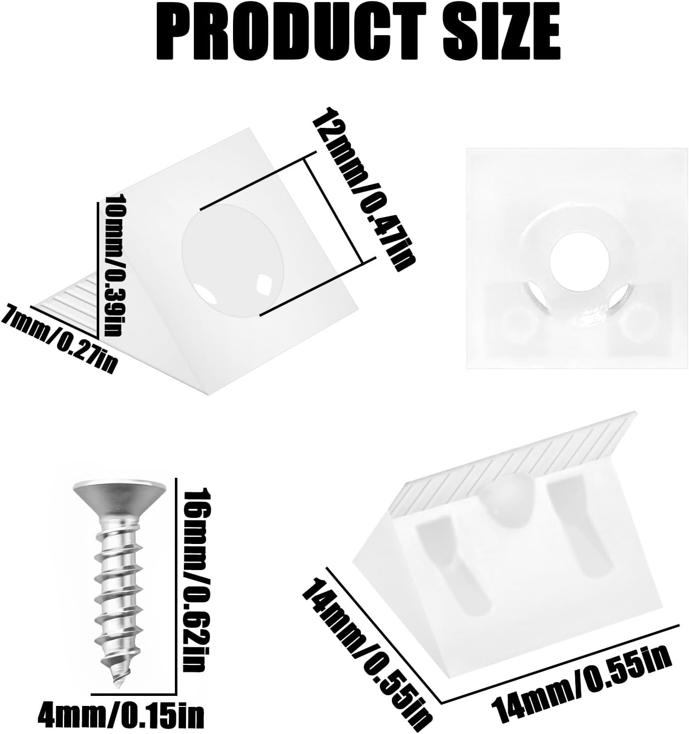 BEZANU Plastic Furniture Corner Braces, 30 Set Angle Code Fasteners with Screws for Drawers, Cabinets, Desks, Home Repair (White)