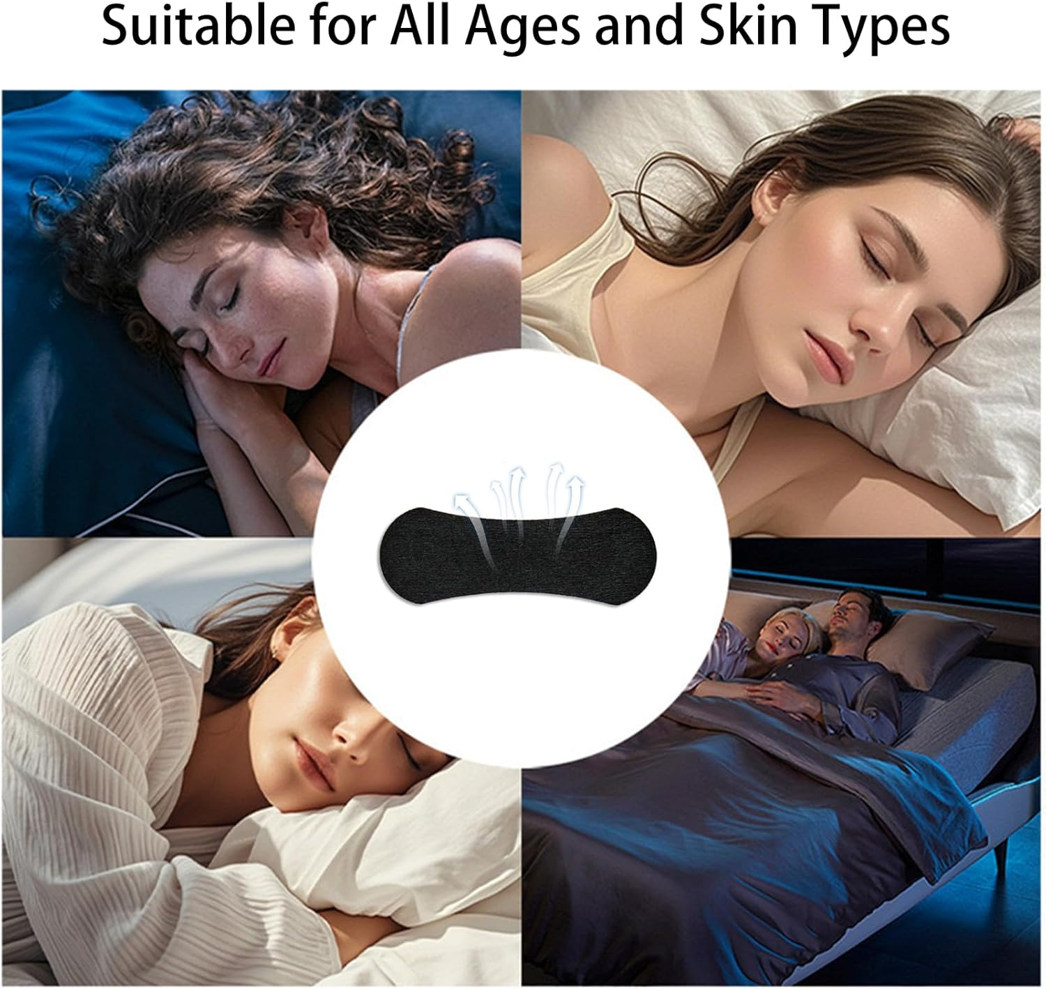 Nose Strips, Nasal Strips for Sleeping (60 Count) - anti Snoring Nose Strips for Breathing for Sleeping Stop Snoring Aids for Men Women Nose Breathing Strips, Reduce Snoring, Improve Sleep Quality image number 5