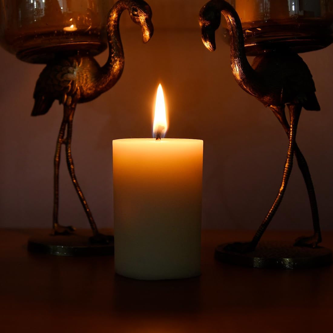 Beeswax Pillar Candles Set of 4, Smokeless Dripless Pure Beeswax Candle Set with Natural Scent for Room Decoration Prayer Party, Long Lasting Burn Time,2X4 Inch,White Raw image number 6