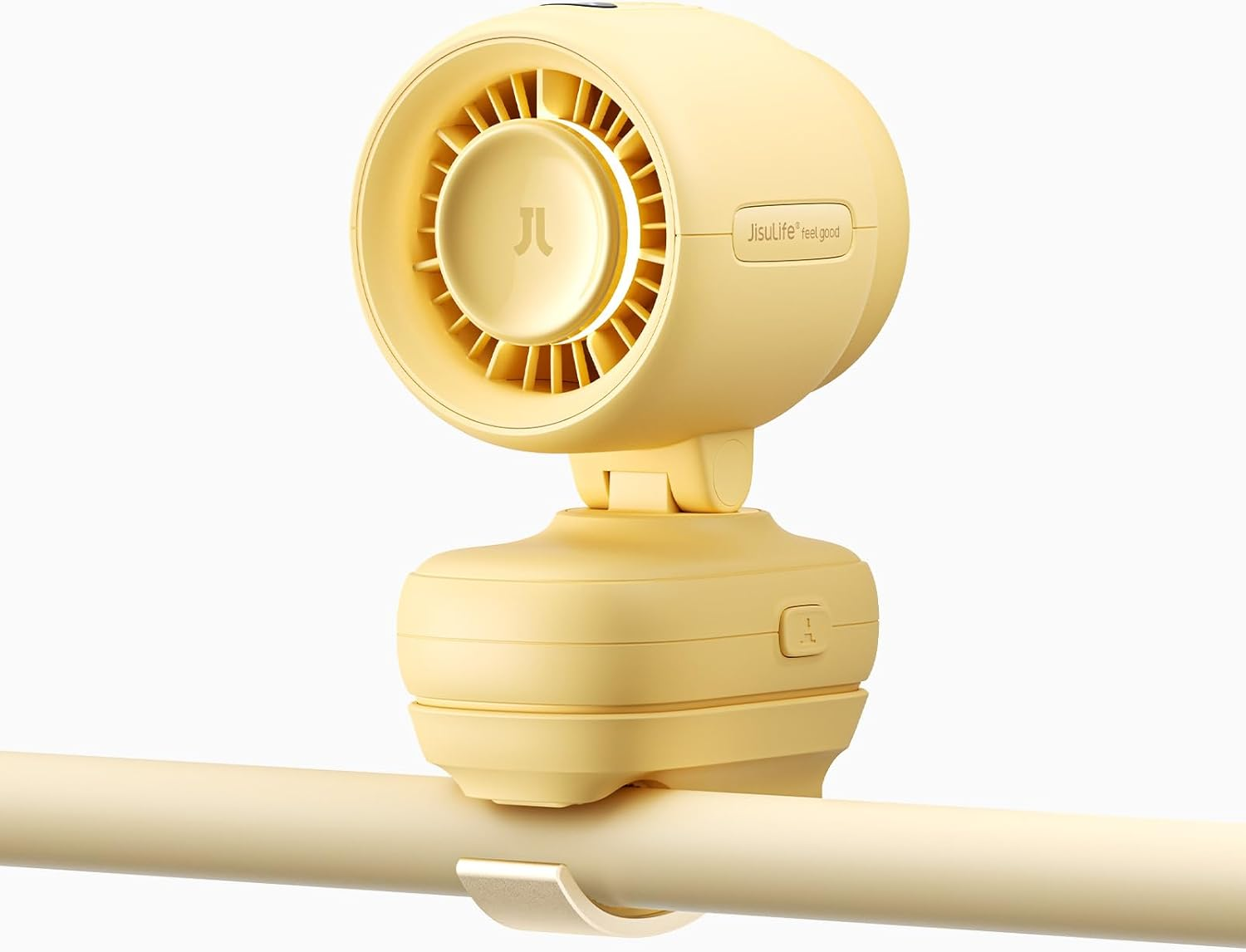 JISULIFE 2026 Clip Fan &ndash; Small & Stylish with 38H Cooling, Soft Night Light, One‑Click Detachable for Stroller or Desk, Safe Stroller Fan for Crib Car Seat Nursery Travel, Gifts for Baby Mom (Blue)