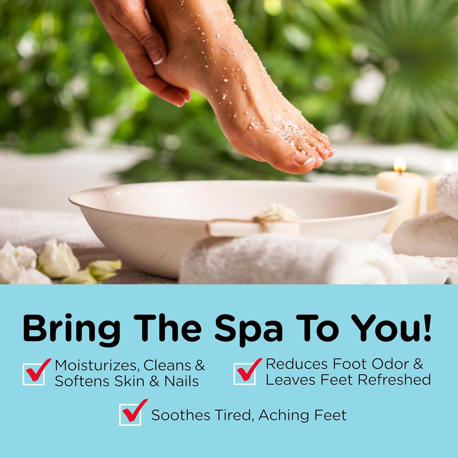Fungi-Nail Foot & Nail Soak with Tea Tree Oil - Moisturize, Reduce Foot Odor, & Soothe Aching Feet - a Therapeutic Blend of Rich Mineral Epsom Salt, Pure Sea Salt, and 7 Essential Oils - 1 Pound image number 1