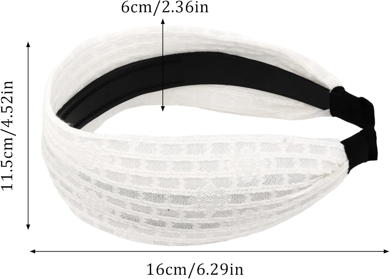 Srotmirw Women'S Wide Headbands, Pack of 2 Alice Bands in White and Grey for Women and Girls in Everyday Use image number 5