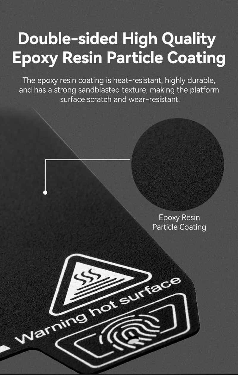 Creality K1 Max Epoxy Resin Build Plate Kit (315 * 310Mm), Magnetic Flexible Steel Plate, 3D Printer Platform for Ender-3 V3 Plus/Cr-10 Smart/Pro/Ender-3 Max/Max Neo/10S PRO/PRO V2/10 V2/V3/CR-X image number 1