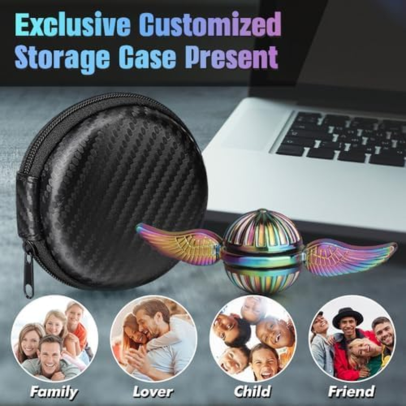 Fidget Spinner for Kids Adults, Metal Orb Ball Handheld Finger Toy for Stress Relief, Desk Office Classroom Fidgit Halloween Christmas Birthday New Year Gift, Stocking Stuffer Goody Bag Filler image number 4