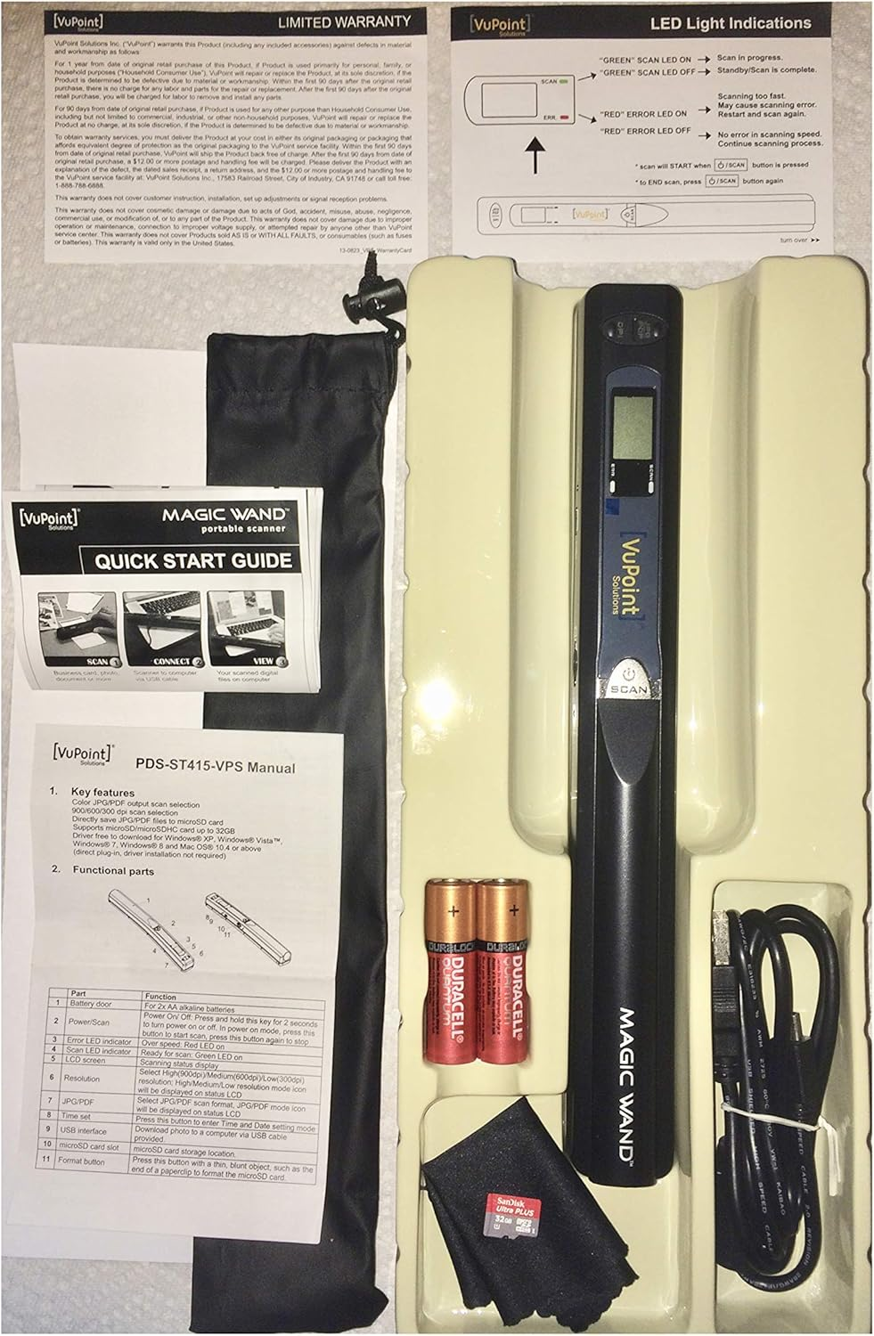 Vupoint Solutions Magic Wand Portable Scanner (PDS-ST415-VP) image number 1