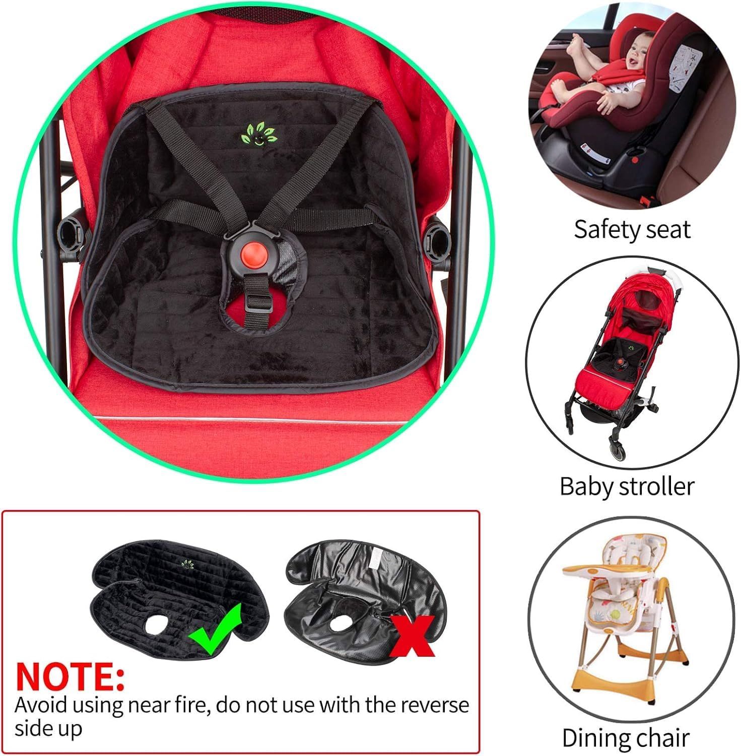 Chionwen Baby Car Seat Protection Pad, Suitable for Car Seats and Baby Car Seats, Waterproof, Machine Washable and Drying. image number 6