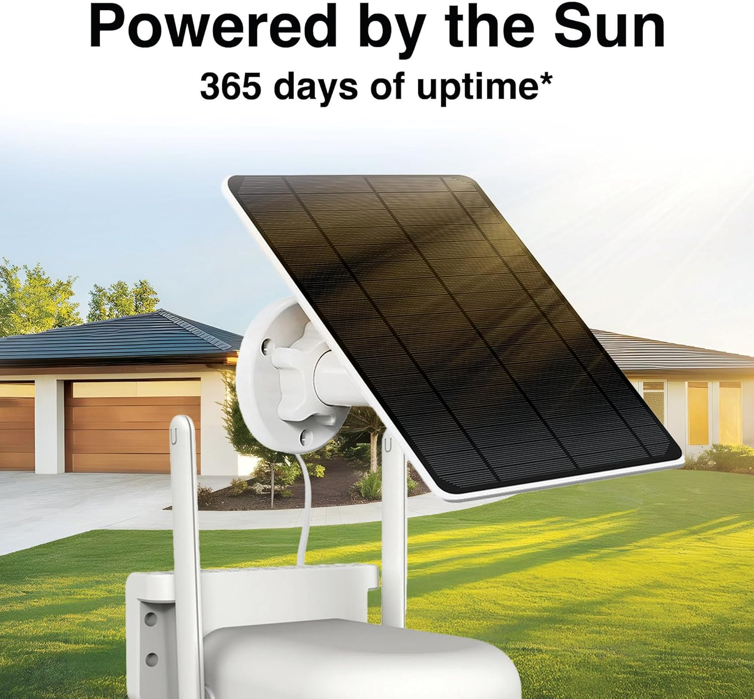 Connect Smarthome FHD Outdoor Pan Tilt Camera with Solar Panel &ndash; 1080P Wi-Fi Security, 350&deg; View, Colour Night Vision, Smart Alerts, 2-Way Audio, Alexa & Google Compatible image number 1