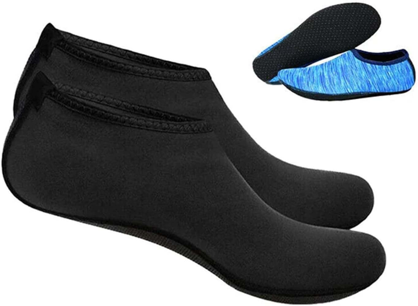 EZONEDEAL Water Shoes Swimming Mens Womens Summer Swim Barefoot Socks Skin Shoes for Beach Snorkeling Surfing Diving Yoga Exercise-Black S,M,L image number 5