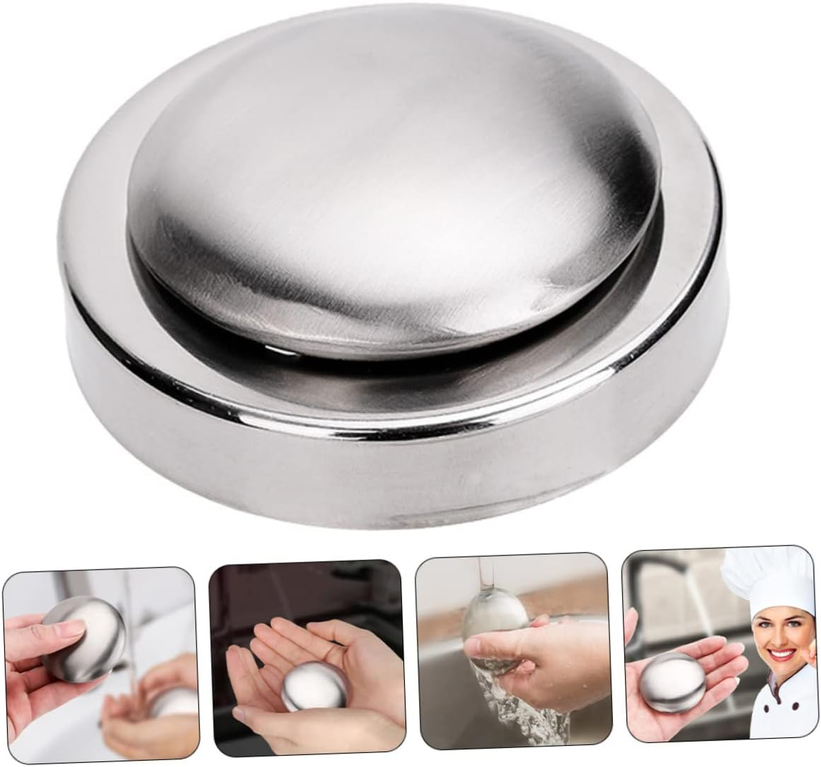 Stainless Steel Soap Bar Odor Remover Kitchen Tool 304 Stainless Steel Removes Fish Garlic Onion Smell for Cooking and Food Preparation image number 4