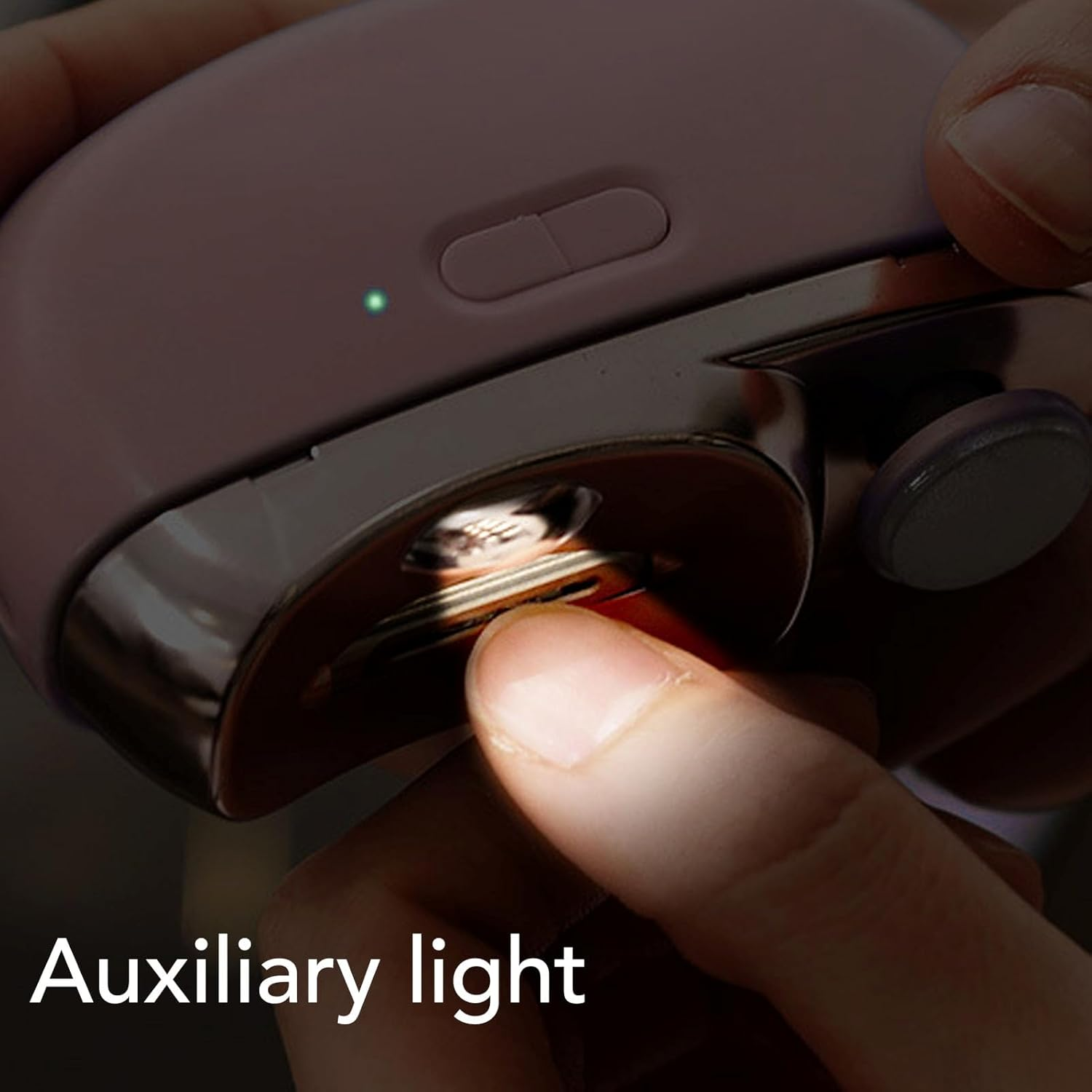 2 in 1 Design Electric Nail Clipper, Rechargeable 2 Speeds Electric Nail Trimmer with Nail Polisher, Portable Nails Trim File Clipper for Adults, Seniors, Babies, Kids, Children (Pinkish) image number 6