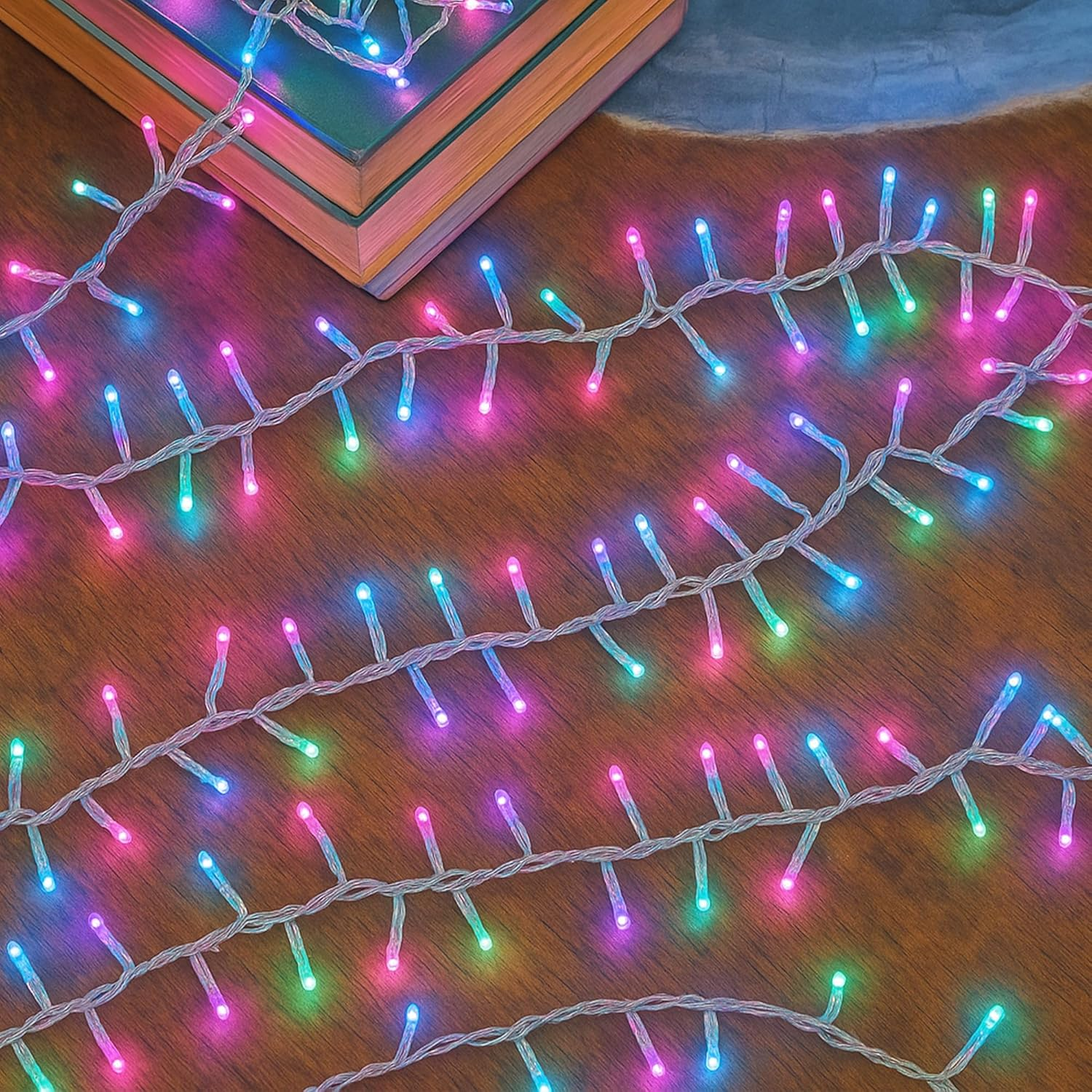 720 LED Cluster Light with Clear Cable -3 Colour Options - Warm White