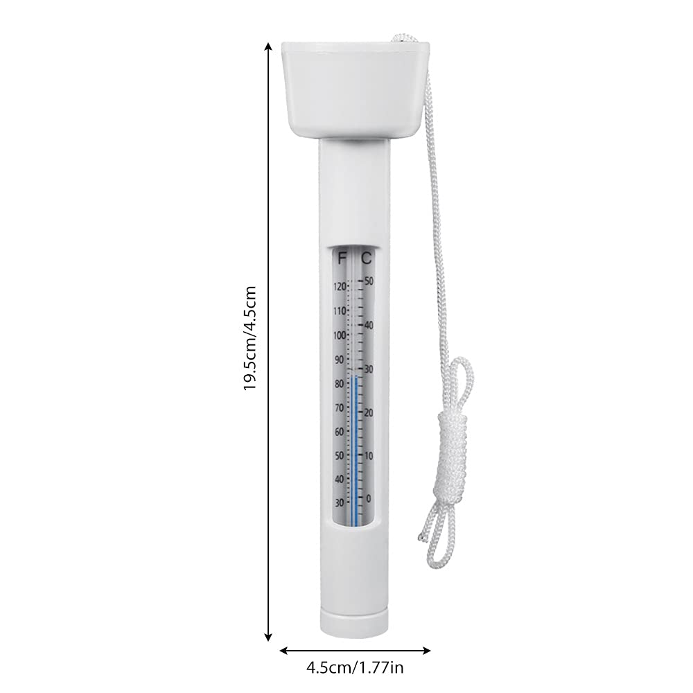 Floating Swimming Pool Thermometer Hot Tub Waterproof Thermometer for Waterproof Easy Read with String for Outdoor and Indoor Swimming Pools and Spas image number 4