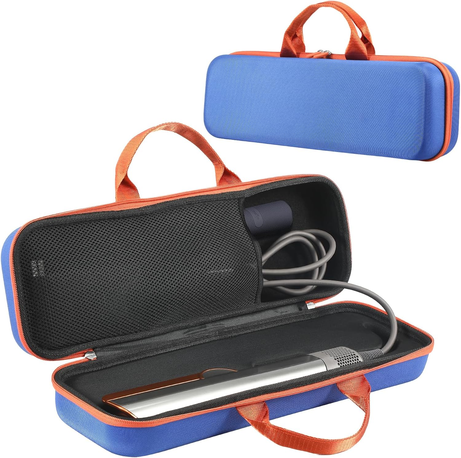 Travel Carrying Case for Dyson Airstrait HT01 Hair Straightener Hard Protective Case Storage Bag Layer Hair Accessories Tools Orgnizer (Black)