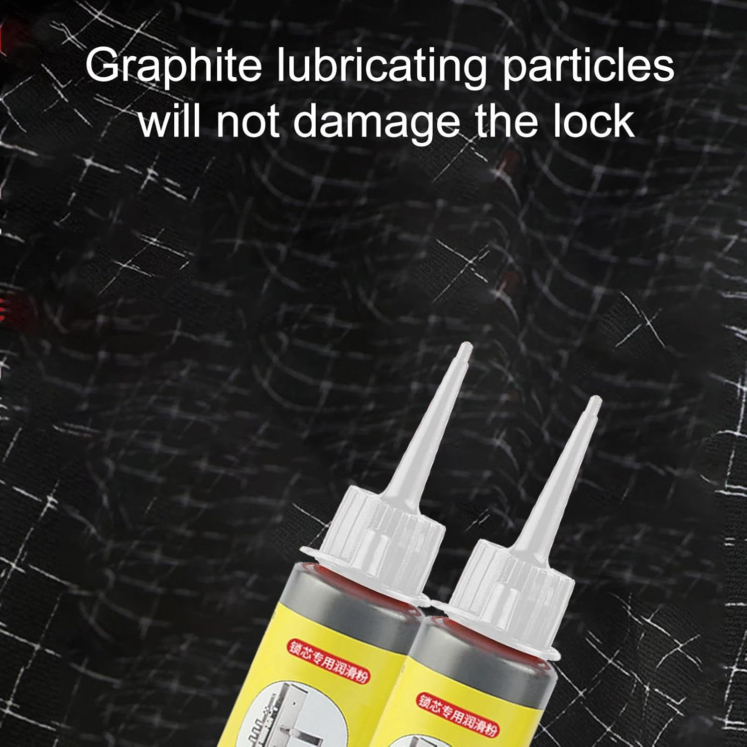 Graphite Powder,60Ml Non-Volatile Multi-Purpose Keys Lubricating Powder | Keys Maintenance Supplies for Bearings, Door Lock Hinge, Keys, Door Guides, Window Guides Novent image number 1
