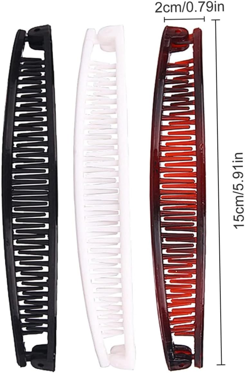 Banana Hair Clip, Hair Clips Vintage Clincher Combs 3Pcs Banana Hair Clips Claws Hair Grips Hair Accessories for Women, Banana Clips for Thick Hair