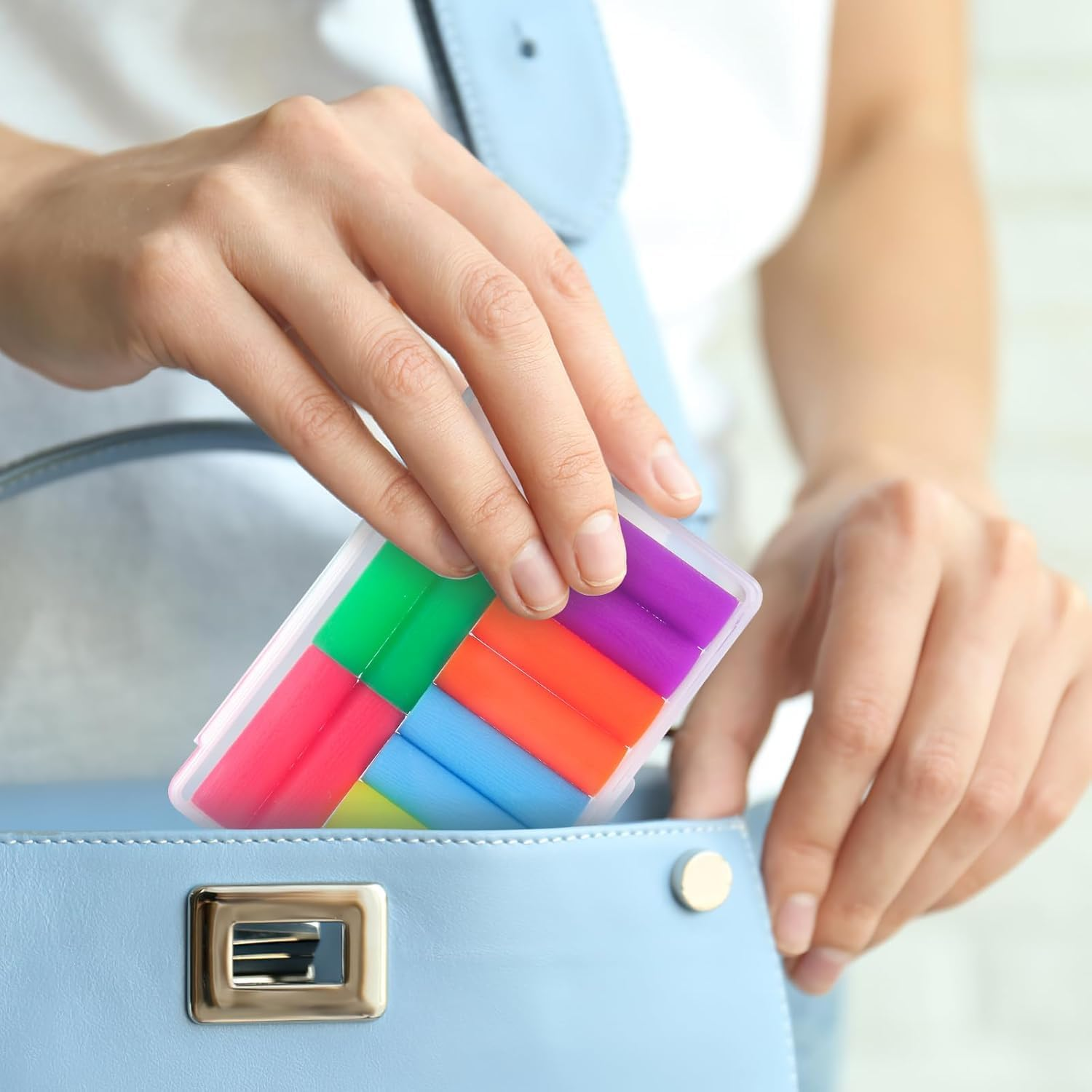 12PCS Aligner Chewies for Invisalign & Retainers, Orthodontic Chewies with Travel Case - Dental Seaters Chompers for Teeth Aligners Trays (Multicolor) image number 1