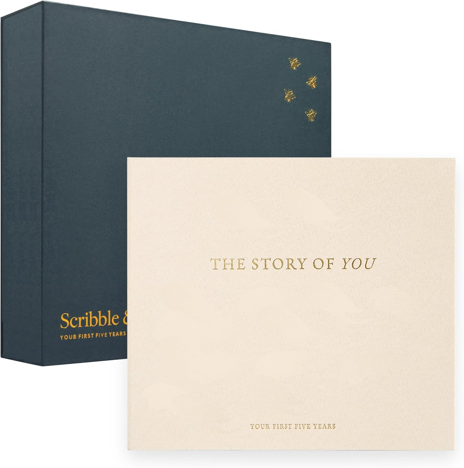 Scribble & Dot&trade; Baby Journal Memory Book | Elegant Keepsake for Newborn to Age 5 | Gift-Ready with Tissue Wrap & Box | Perfect for Showers & Pregnancy Gifts image number 3