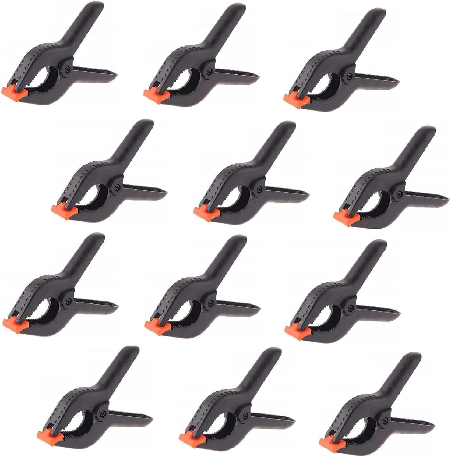 12 Pcs Spring Clamps, 3.5 Inch Heavy Duty Nylon Clips for Woodworking, DIY Projects, Crafts, Photo Studios and Background image number 3