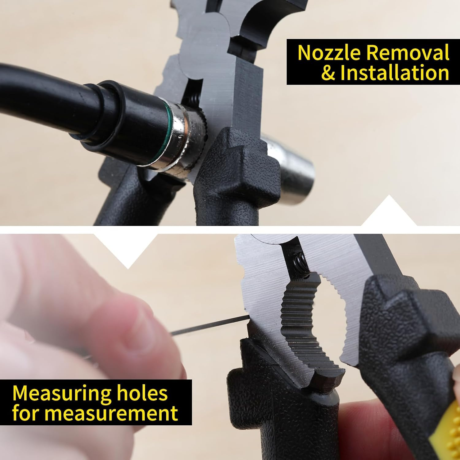 SPEEDWOX Mig Welding Pliers with Measurement Holes 7-In-1 Multi-Function Welding Pliers 7" Welding Hand Tool Mig Nozzle Cleaner Slag Hammer for Scraping Spatter, Wire Drawing and Cutting image number 1