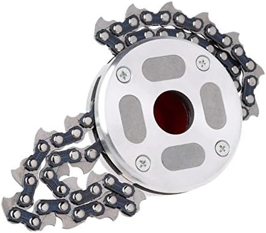 65Mn Trimmer Head Coil Chain Lines Brush Cutter Weed Eater Grass Replacement Attachment 1 Inch/25.4Mm Mounting Hole Universal Fit for Gas Trimmers Lawnmower(Red) image number 4