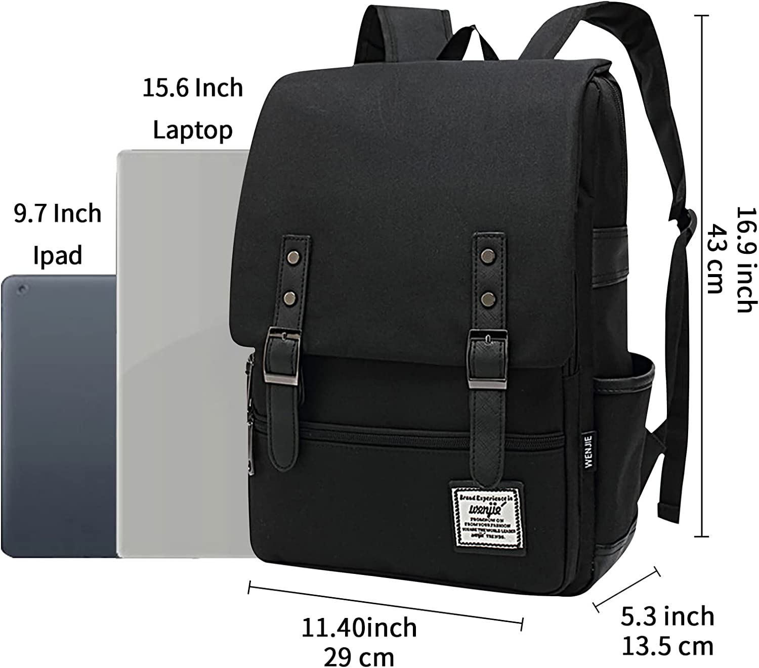 Wesoke Work Laptop Backpack Bag Women Girl, School Student Bookbag Men Boy, Water Resistant Business Computer Backpack Travel Casual Daypack Rucksack Nurse Back Pack Fits 15.6 Inch Notebook image number 5