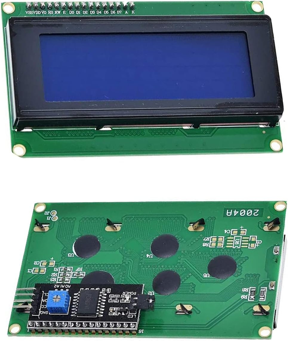 Hiletgo HD44780 2004 LCD 20X4 2004A Character LCD Screen Display Module Blue Backlight with IIC/I2C Serial Interfaceadapter image number 4