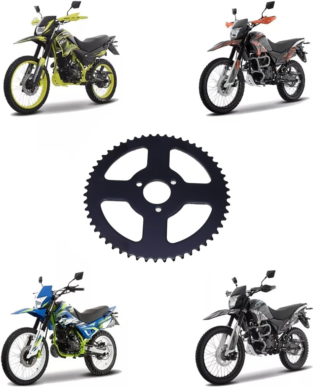 T8F 54T 26Mm Rear Sprocket for 47Cc 49Cc Motorcycle Scooter Dirt Pit Pocket Bikes Scooters Atvs, 54 Teeth Dirve Chain Sprocket