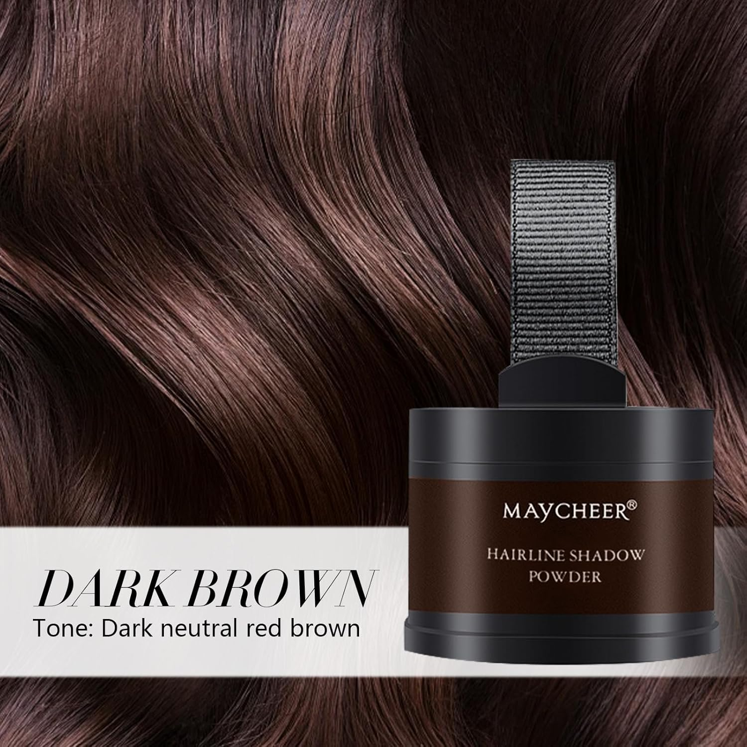 Hair Root Touch up Powder, Instant Hairline Powder for Thin Hair Loss Cover Up, Waterproof Sweatproof Formula Full Coverage Concealer for Instant Results Hair Products for Women Men (Dark Brown) image number 1