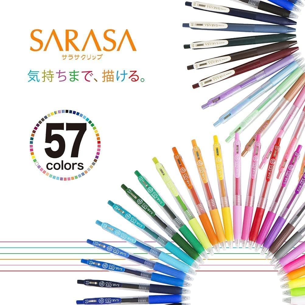 Zebra Gel Ballpoint Pen Sarasa Clip 0.7Mm 10 Colors Set N JJB15-10C-N