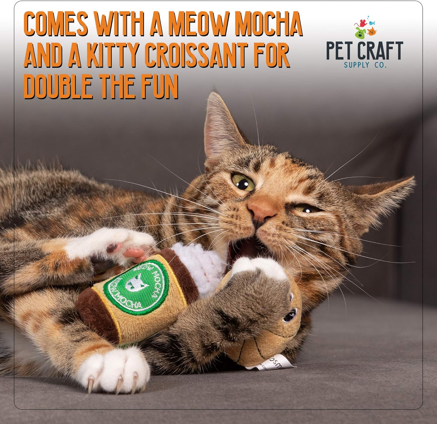 Pet Craft Supply Silly Snacks and Funny Food Crinkle Cuddling Catnip and Silvervine Interactive Cat Toys - Great for Indoor Cats, Kittens or Medium Breeds image number 5