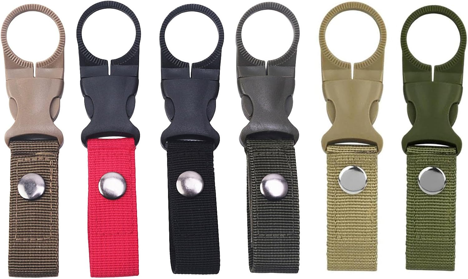 6 Pcs Bottle Hanging Buckle Clip Carabine for Frantelle Spring Water,Portable Mineral Water Bottle Clip for Backpack Belt Ring Outdoor Hiking Camping Traveling image number 2