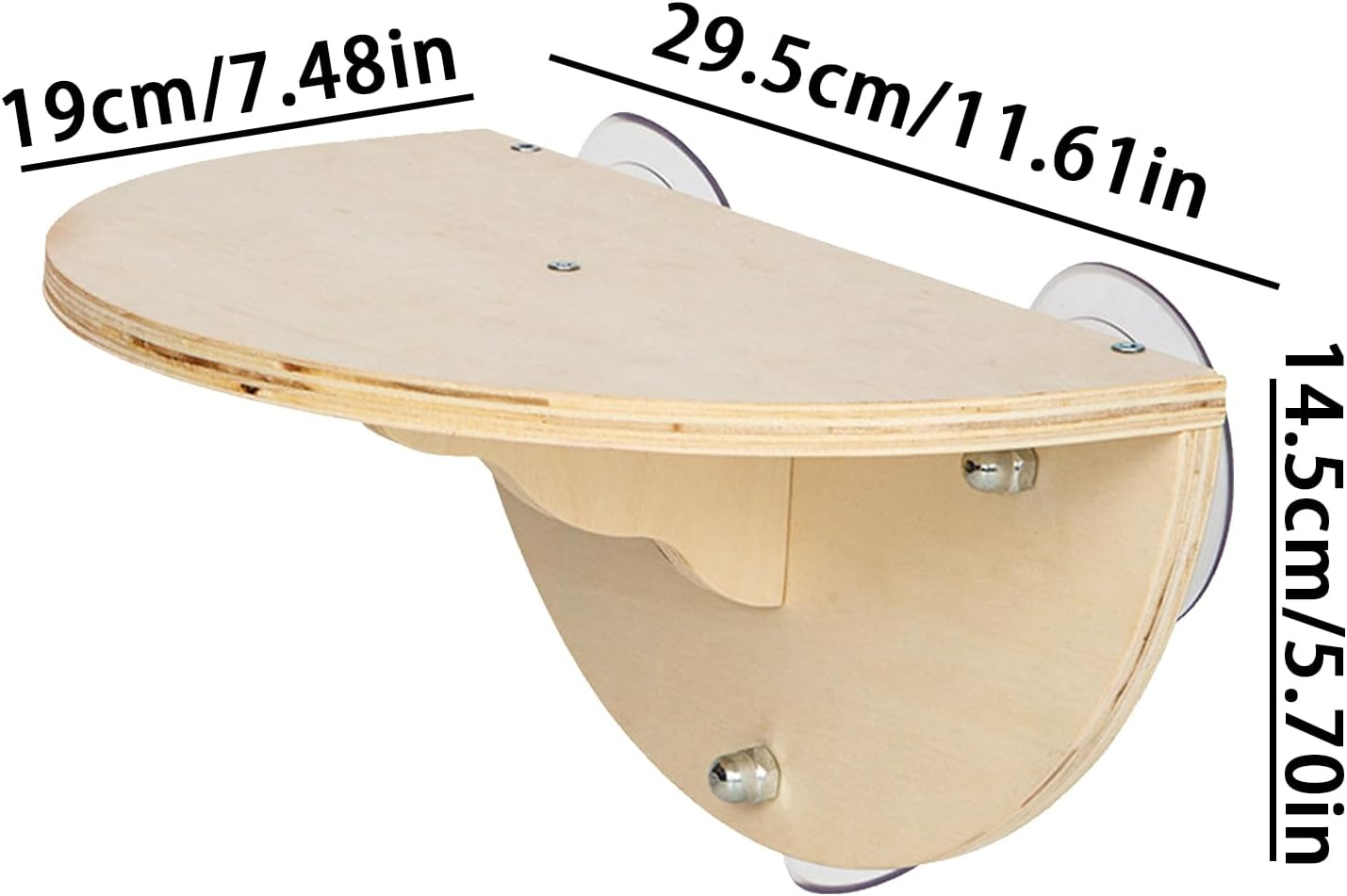 Cat Window Perch - Wooden Kitten Window Perch,Wood Cat Shelf Bed Climbing Seat with 3 Suction Cups Shelf Wall-Mounted for Indoor Cats image number 1