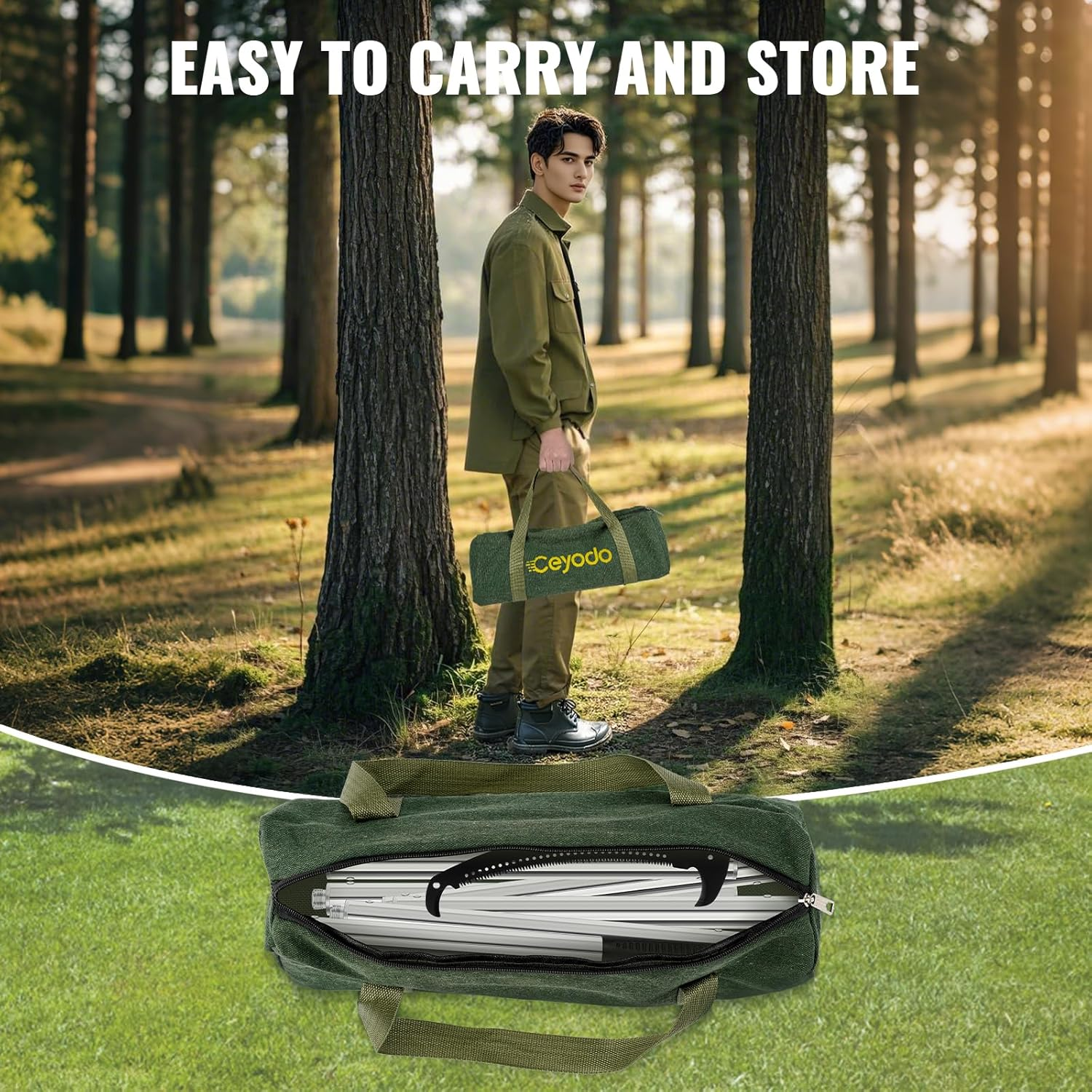 Manual Pole Saw 15Ft, Lightweight Manual Stainless Steel Extension High Pole Pruning Pole Saw for Tree Trimming Branches at Forestry Yard Garden Patio image number 1