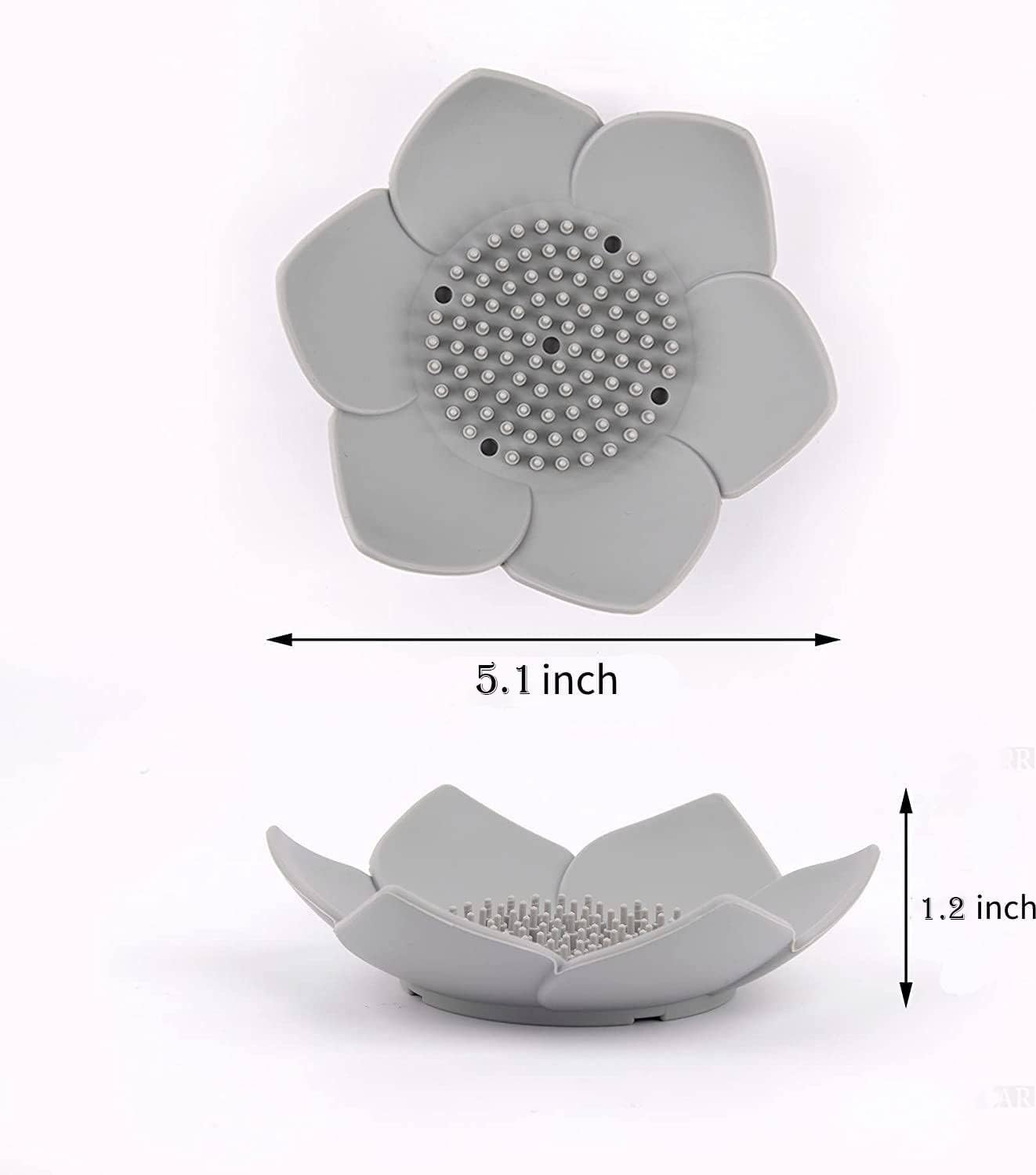 Custelen 2-Pack Silicone Soap Dishes with Draining - for Shower, Sink, and Bathtub | Extend Soap Life image number 5