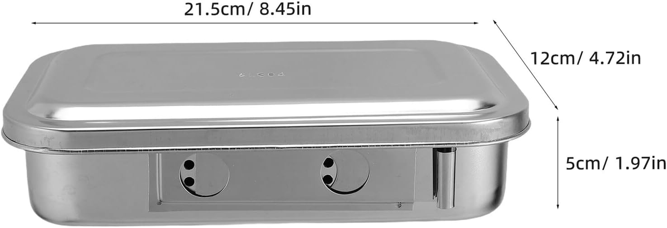 TEHAUX Nail Tool Sterilizer Box Stainless Steel Disinfection Tray for Nail Care Tool Sterilizer Lid Thick Disinfection Container Beauty Salon Equipment Soaking Case for Manicure Accessori