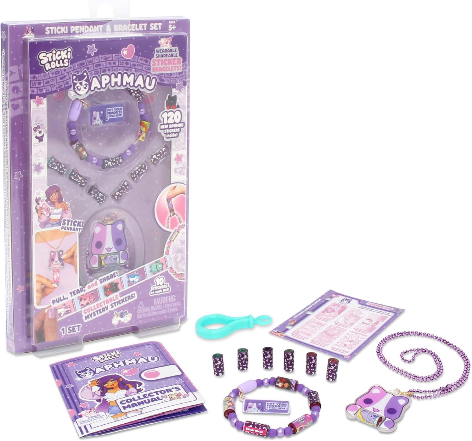 Sticki Rolls X Aphmau Pendant & Bracelet Set image number 4