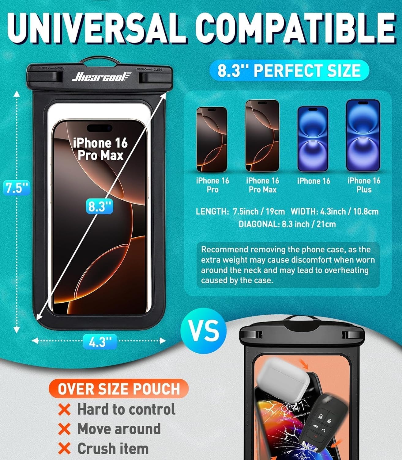 Diving Mask, Dry Top Snorkel Set, 180&deg; Panoramic Wide View, Anti-Fog Scuba Diving Mask Goggles Tempered Glass, Professional Snorkeling Gear with Waterproof Phone Pouch for Adults and Youth image number 1