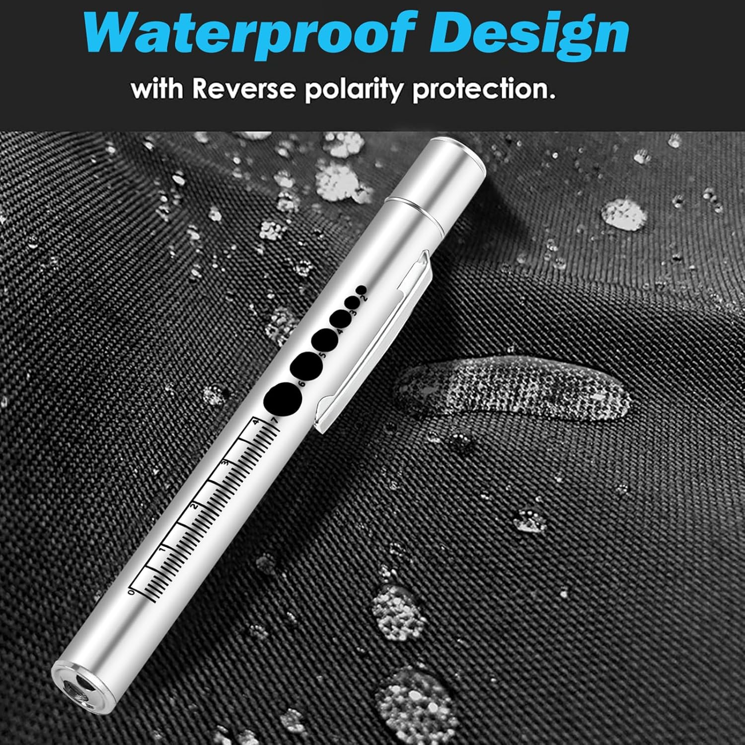 YUENTOEN 2Pcs LED Torch, Pen Light, USB Rechargeable LED Pocket Pen Light Flashlight for Home and Outdoor Activities (Silver+Black) ﻿ image number 4