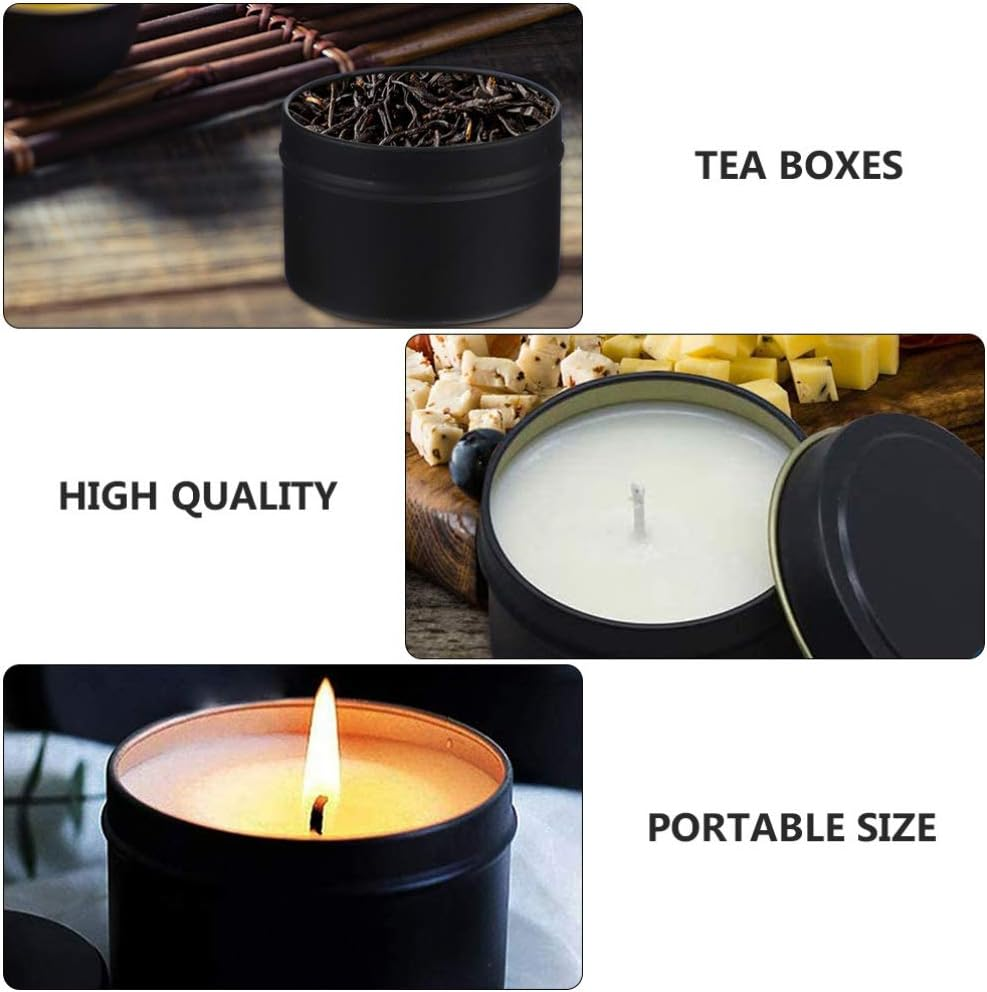 ARTIBETTER 5Pcs Candle Tin Cans Iron Metal round Candle Containers Empty Candle Jar Pot for DIY Candles Making Supplies Arts Crafts Holiday Gifts image number 6